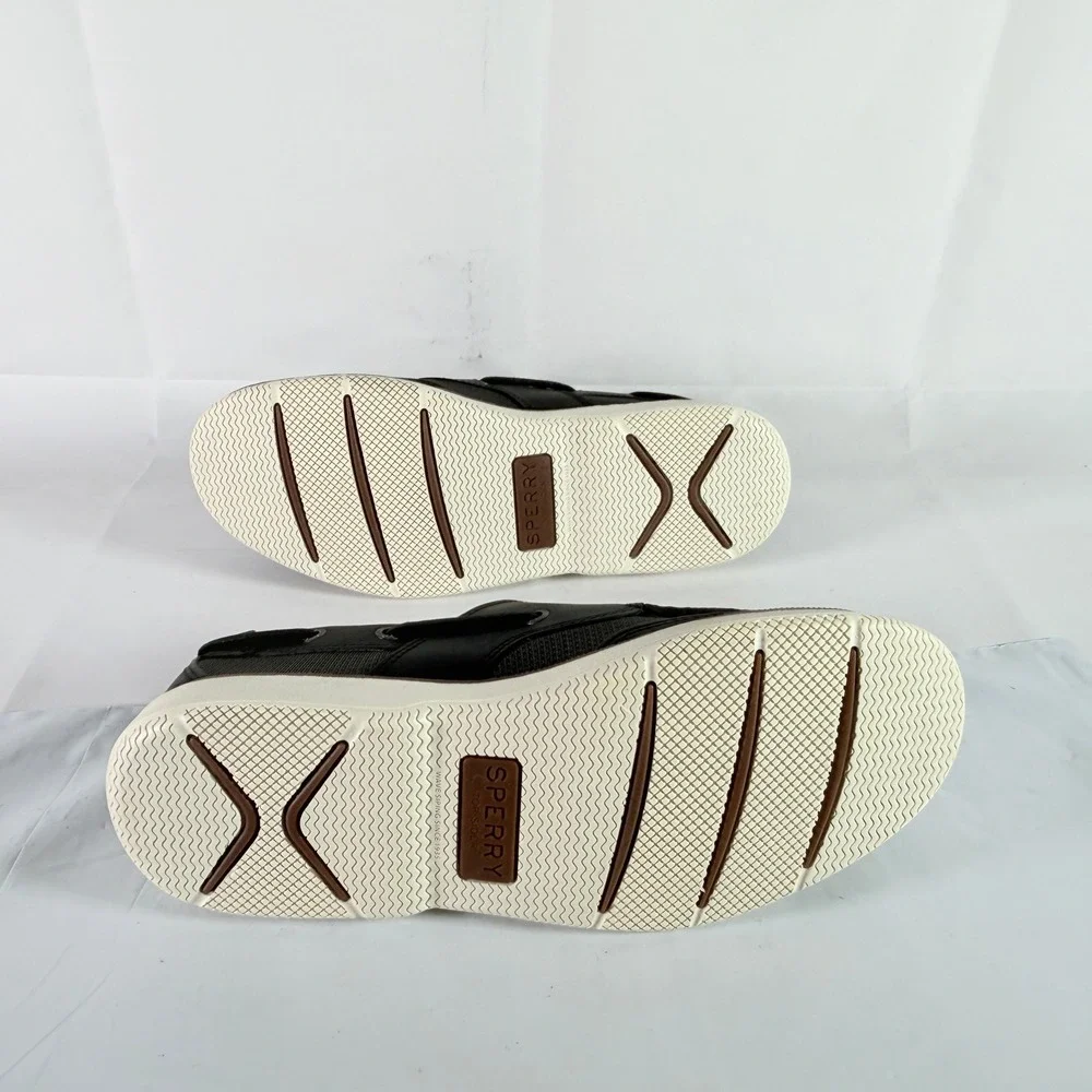 Sperry Surveyor 2-Eye Black Men Boat Shoe Size 9 New‎